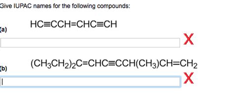 Give Iupac Names For The Following Compounds