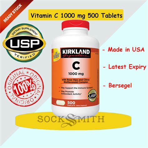 Kirkland Vitamin C Mg Tablets Original Shopee Malaysia