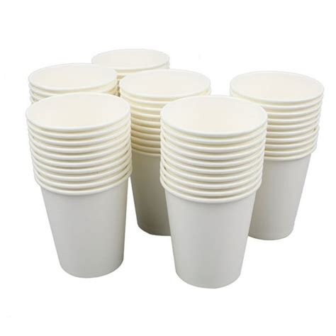 50pcs White Disposable Paper Cup Handmade Pure White Paper Cup Tea Cup Taste Cup Soy Milk Cup