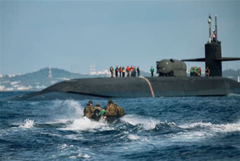 Uss Ohio Conducts Joint Operations With Marine Corps Element Near