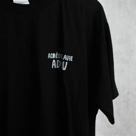 Kaos Adlv Acme De La Vie Text Silver Marker Black Tshirt 100 Original