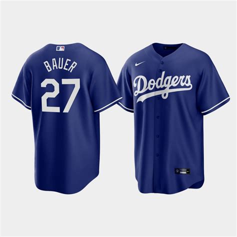 Trevor Bauer Los Angeles Dodgers Royal Replica Alternate Player Jersey