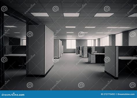 Empty modern office space stock illustration. Illustration of business ...