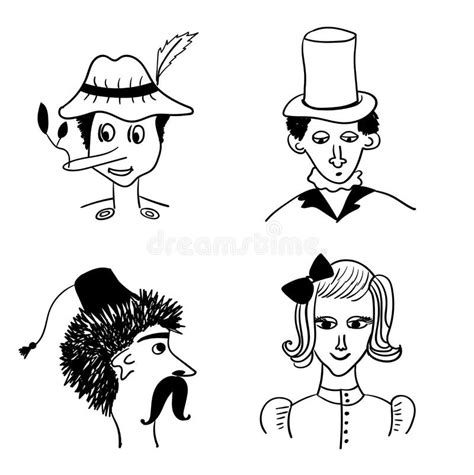 Fairy Tale Characters People Illustration Stock Vector Illustration