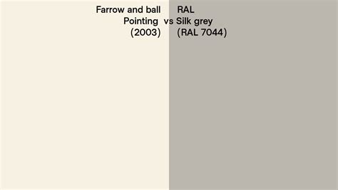 Farrow And Ball Pointing 2003 Vs Ral Silk Grey Ral 7044 Side By Side Comparison