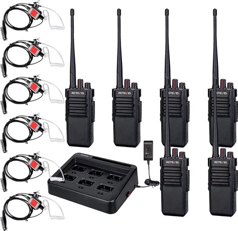 Retevis Rt29 Walkie Talkies6 Pack With Earpiece6 Pack