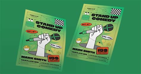 Stand Up Comedy Flyer Print Templates Ft Standupcomedy And Template