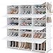 Homidec Shoe Rack X Tier Shoe Storage Cabinet Pair Plastic Shoe