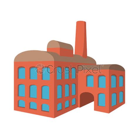 Factory Building Icon Icon Cartoon Stock Vector 3875272 Crushpixel