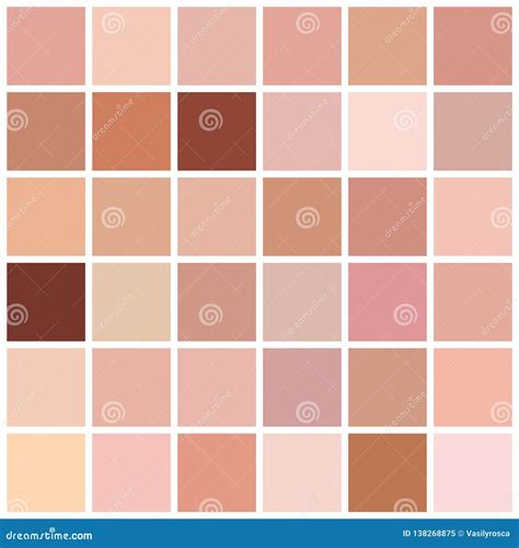 Skin Tone Color Chart Human Skin Texture Color Infographic Palette