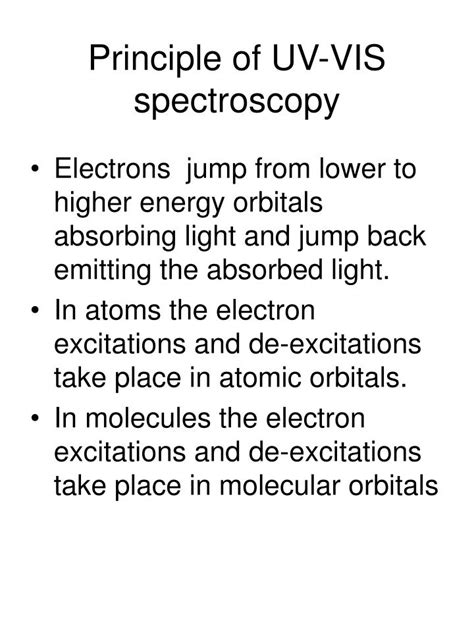Uv Vis Spectroscopy Principle Principles Of Uv Vis Spectroscopy The