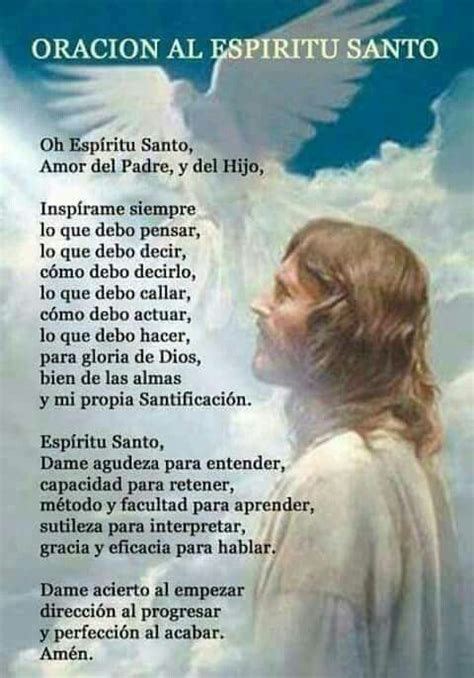 Oración Al Espíritu Santo Oración Al Espíritu Santo Ideias para