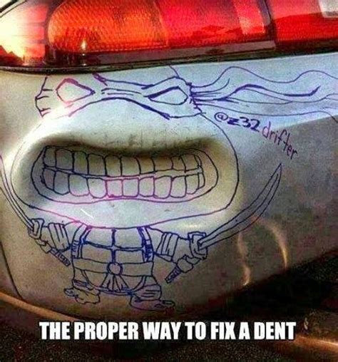 This Is A Creative Way To Appreciate A Fender Bender Car Humor