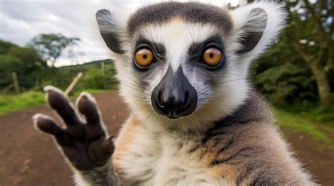 Lémur tomándose selfies que te harán sonreír animales locos que tomaron