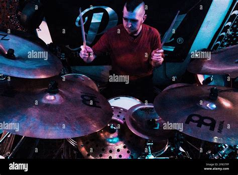 Drum Practice Drummer And Cymbals Stock Photo Alamy