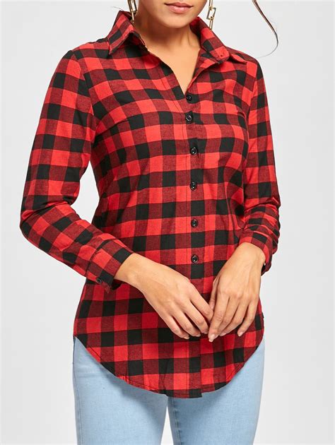 65 Off Long Sleeve Plaid Shirt Rosegal