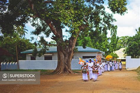 Religious Parade At The Sri Maha Bodhi Temple In Anuradhapura The Sri