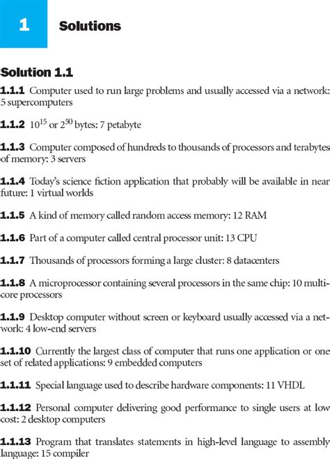 Solution Manual For Computer Organization And Design Th Ed D A