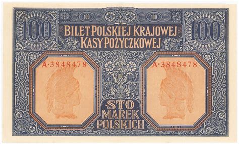 100 marek polskich 1916 seria A Generał RZADKOŚĆ R4 archiwum