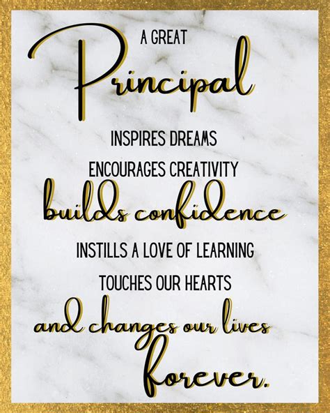 Black And Gold Principal Quote Printable Principal T Etsy Canada In 2023 Principal Quotes