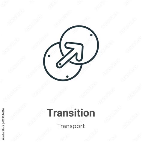 Transition Outline Vector Icon Thin Line Black Transition Icon Flat