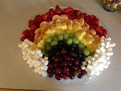 Rainbow Fruit Tray For Rainbow Themed Bday Party Rainbow Fruit Trays