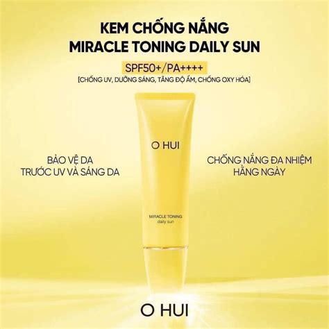 Bộ Kem Chống Nắng Cấp ẩm Dưỡng Sáng Da Ohui Miracle Toning Daily Sun