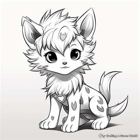 Anime Wolf Pup Coloring Pages Free And Printable
