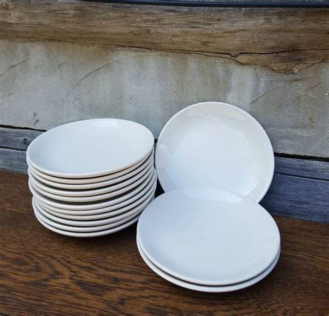 White Homer Laughlin China Vintage Saucers Small Plates Etsy Homer