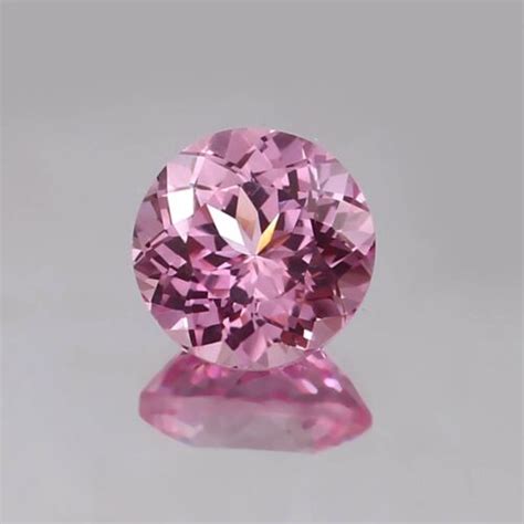 X Mm Aaa Natural Ceylon Padparadscha Sapphire Loose Round Cut