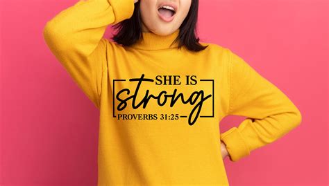 She Is Strong Svg Proverbs 3125 Svg Religious Svg Bible Quote Svg Scripture Svg Biblical