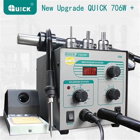 QUICK 706W Digital Display Hot Air Gun Soldering Iron Anti Static