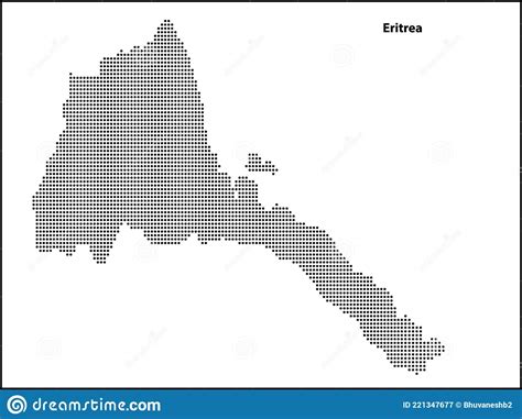 Vector Halftone Dotted Map Of Eritrea Country For Your Design Stock