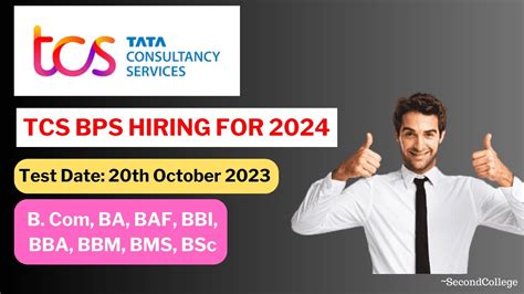 TCS BPS Hiring 2024 Batch Off Campus Placement Update TCS FREE