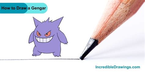 How To Draw Pokemon Gengar Step By Step Incredible Drawings