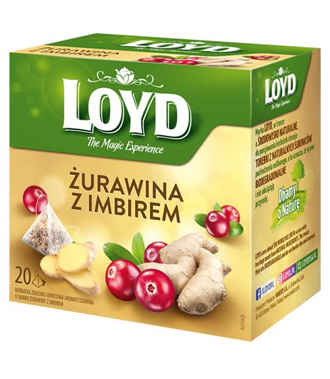 Herbatka owocowa Loyd Żurawina i Imbir 20 torebek