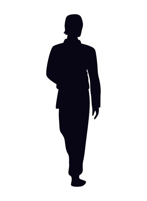 Front Man Walking Silhouette Style Vector Art At Vecteezy