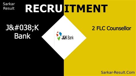 J K Bank Recruitment 2024 Eligibility Apply For 2 FLC Counsellor