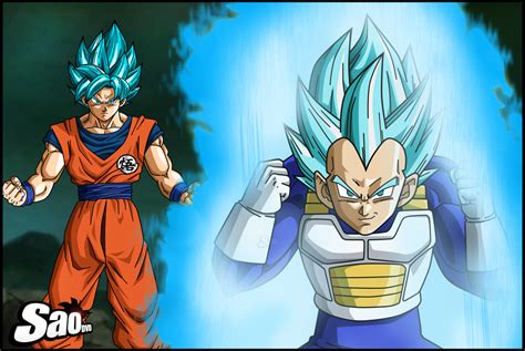 Goku Y Vegeta SSJ Blue By SaoDVD On DeviantArt Vegeta Dbz Dragon Ball