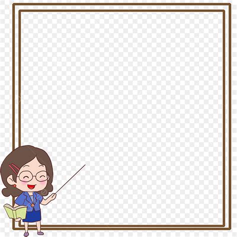 Teacher Border White Transparent Teacher Border Teacher Female