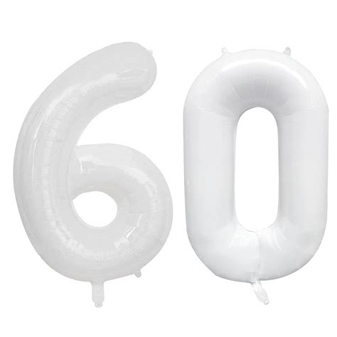 Buy Balloon Number Helium Large Birthday Balloons Inch White