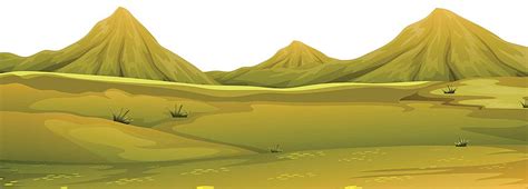 Nature Scene Landscape Template Outdoors Outside Scenery Vector