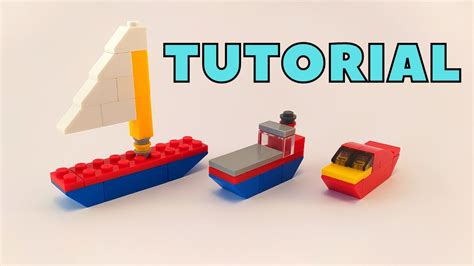 How To Build Mini Lego Boats Tutorial Youtube