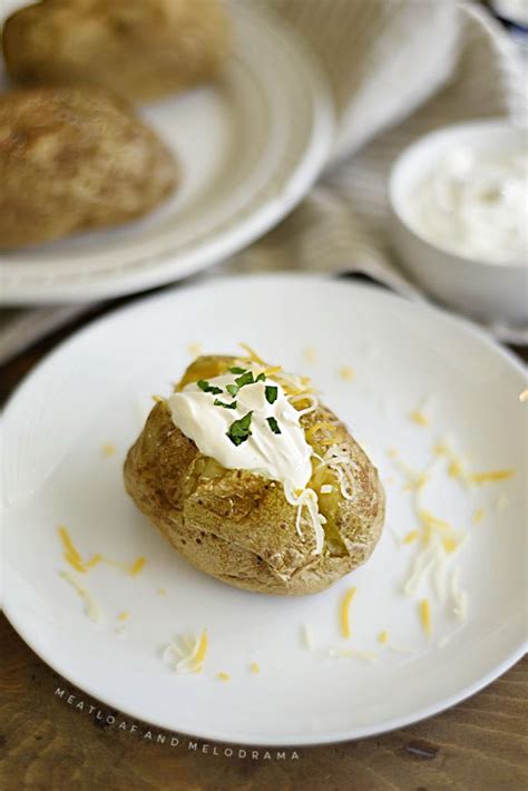 Easy Microwave Baked Potatoes - Meatloaf and Melodrama