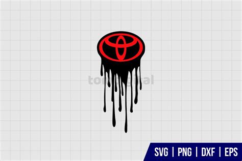 Toyota Logo Blood Drip Svg Gravectory