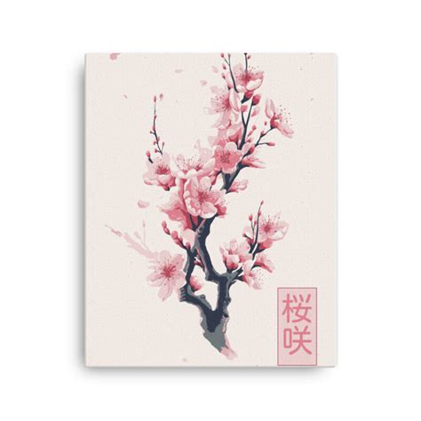 Tableau Branche De Cerisier En Fleurs Ambiance Japon