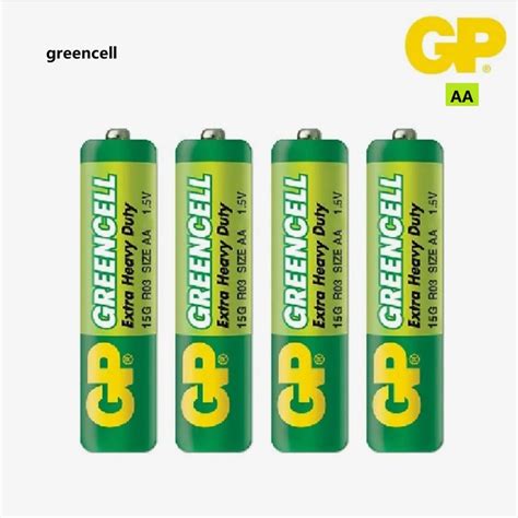 Gp Greencell Extra Heavy Duty Aa Pccs V Carbon Zinc Batteries