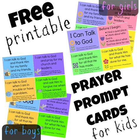 Free Printable Prayer Prompt Cards For Kids Meet Penny