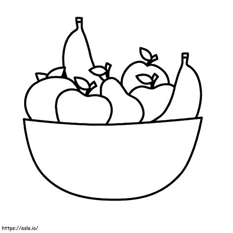 Easy Fruits Coloring Page