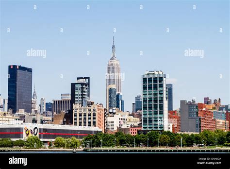 Manhattan skyline from New York Harbor Stock Photo - Alamy